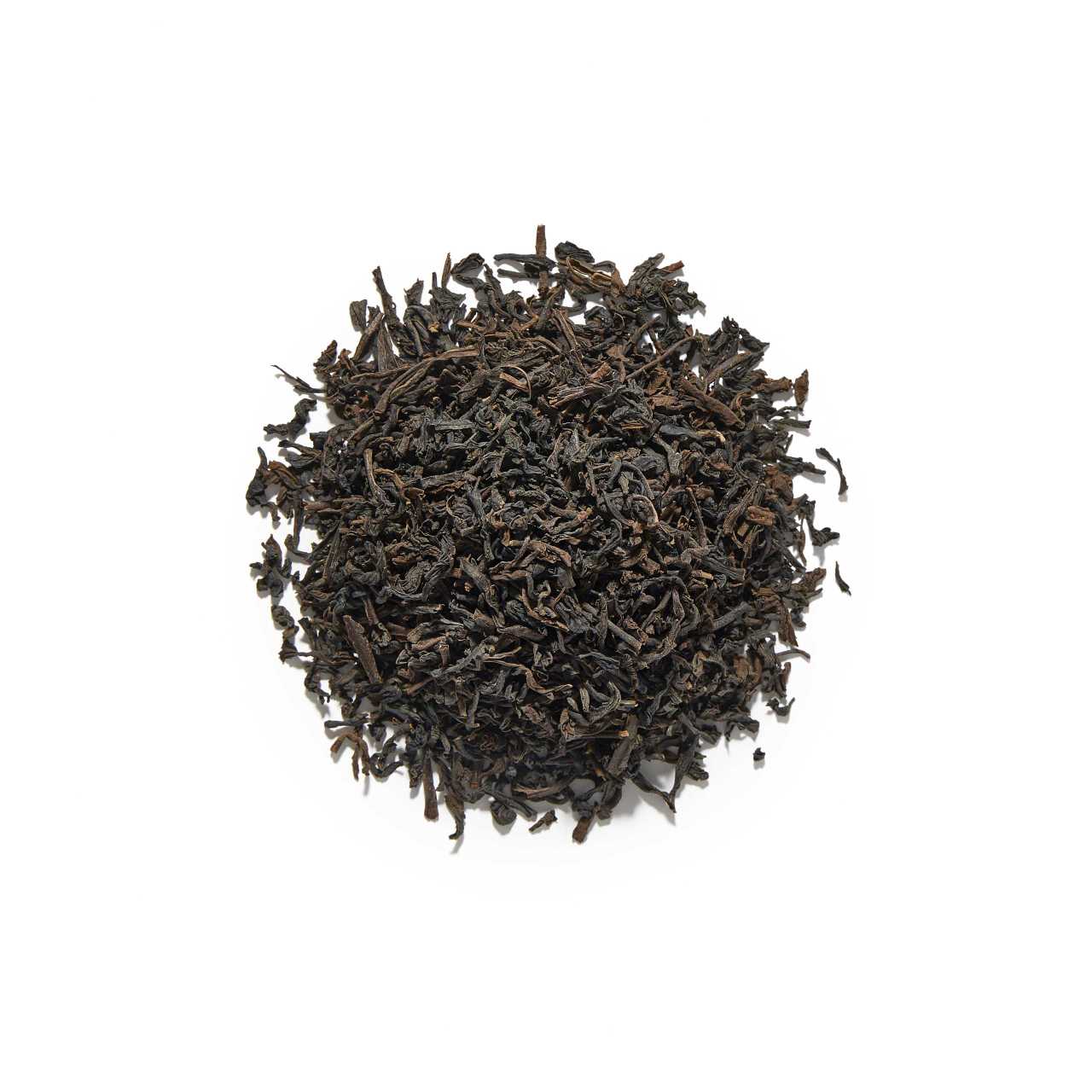 Decaffeinated Ceylon Loose Leaf tea arranged in a circle