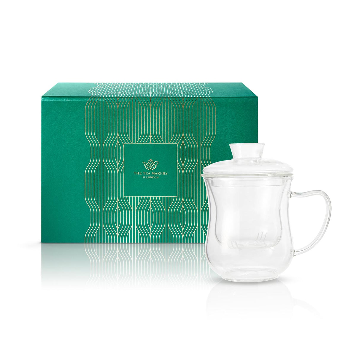 Luxury Glass Infuser Mug & Loose Leaf Tea Caddy Gift Set | Tea Gifts