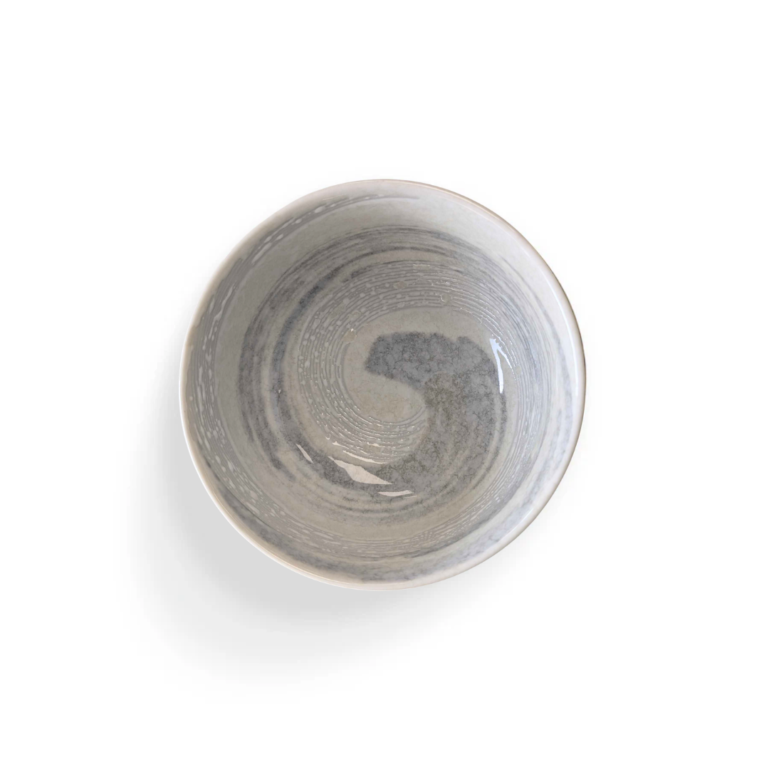 Handcrafted Japanese Ceramic white matcha bowl inside view