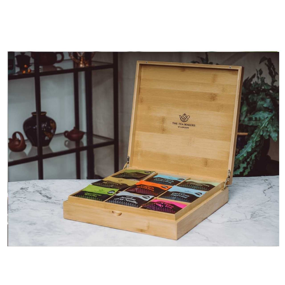 Premium Wooden Tea Envelope Display Box - Luxury Loose Leaf Tea