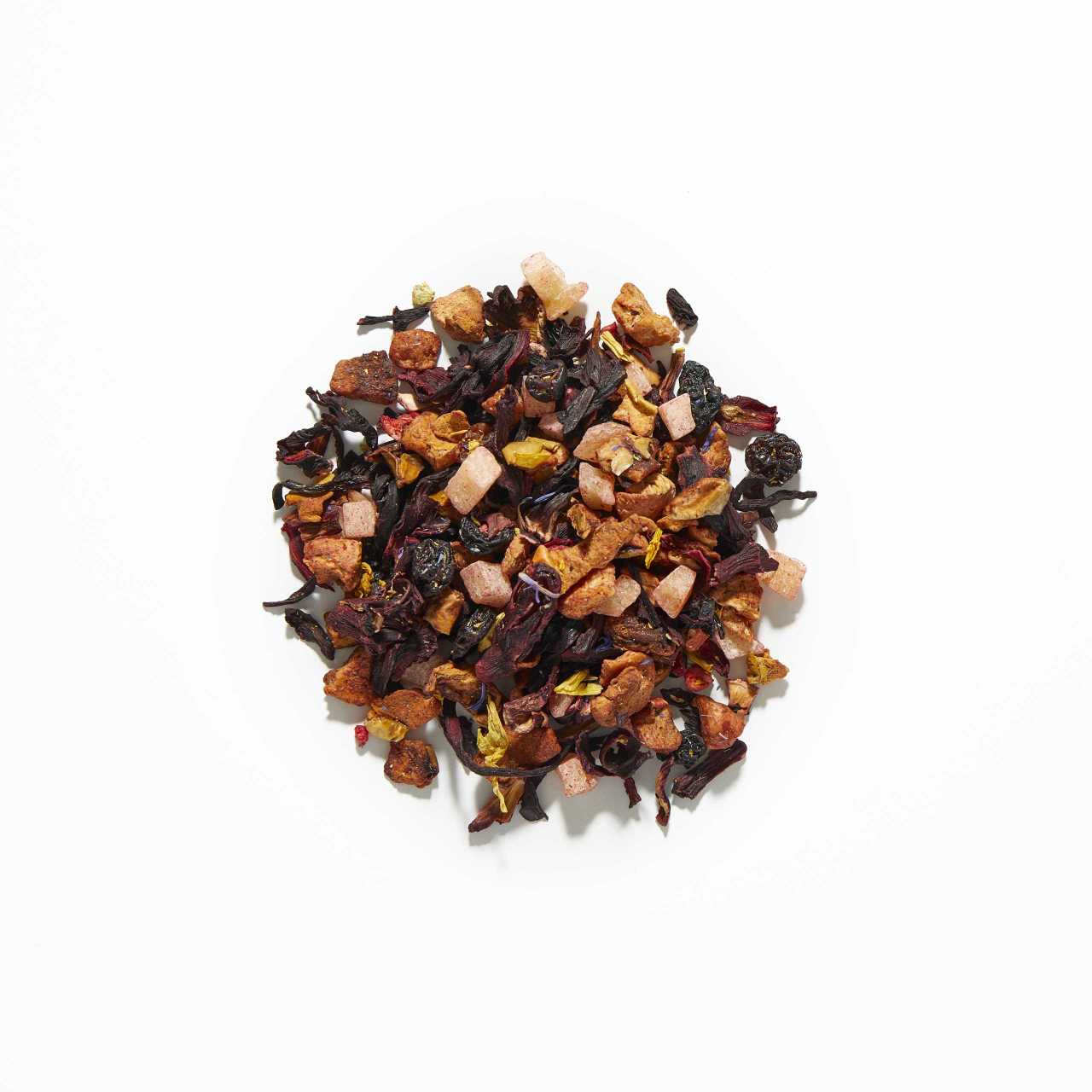 Hibiscus Bora Bora - Loose Leaf tea arranged in a circle