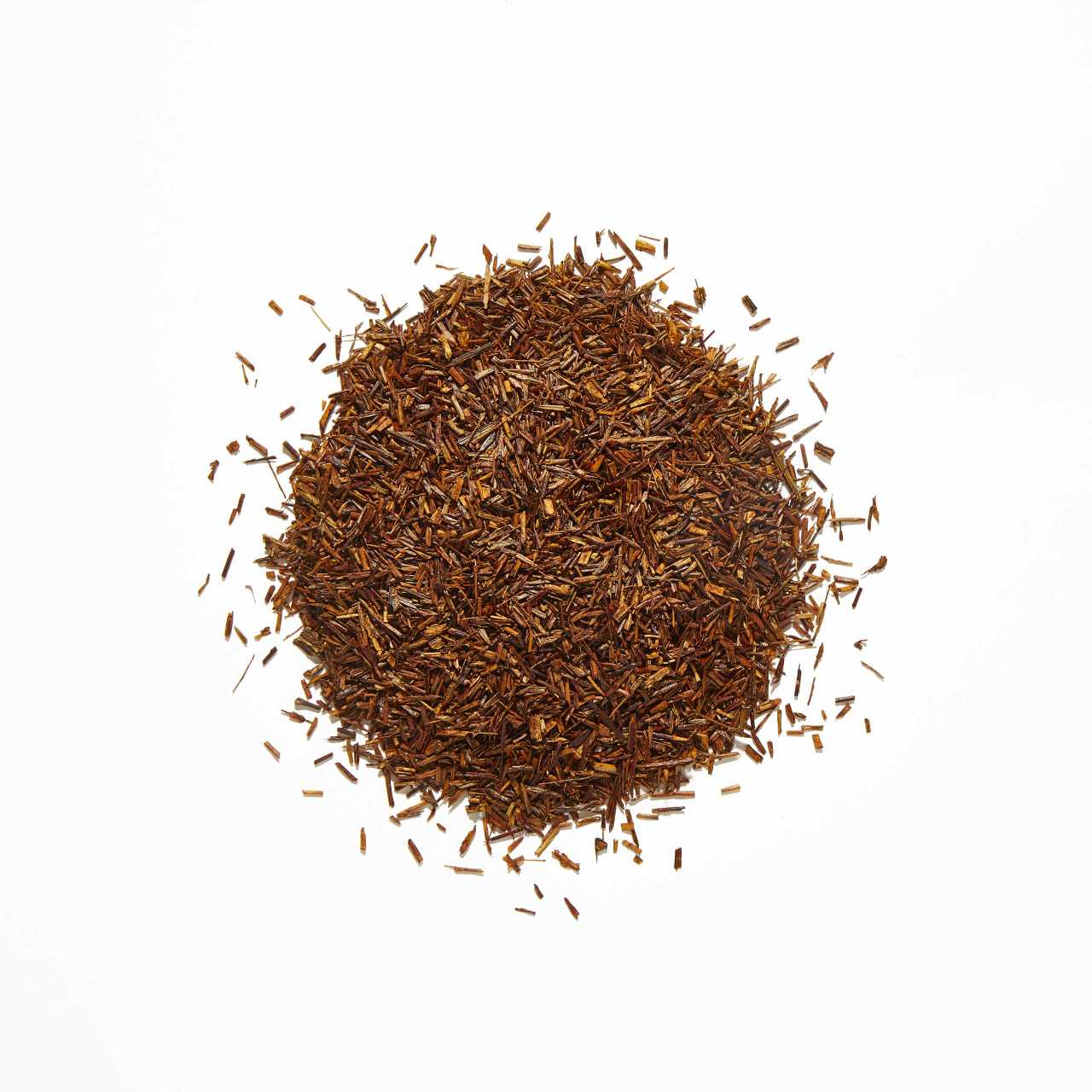 Organic Vanilla Rooibos Loose Leaf Tea arranged in a circle