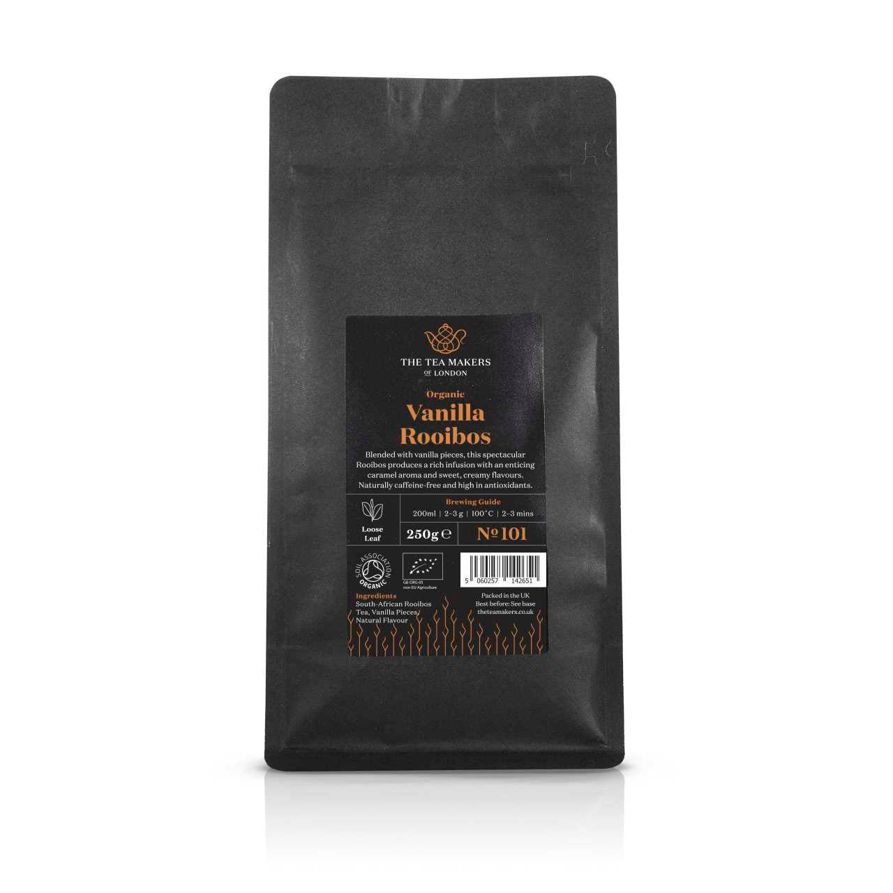 Organic Vanilla Rooibos Loose Leaf Tea 250g Pack