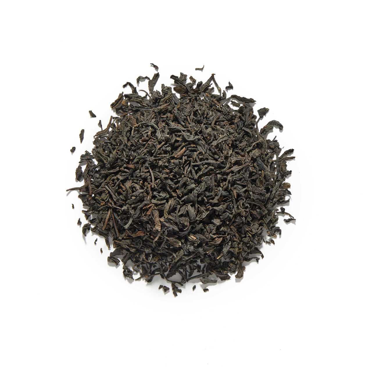 Tarry Lapsang Souchong Loose Leaf Tea arranged in a circle
