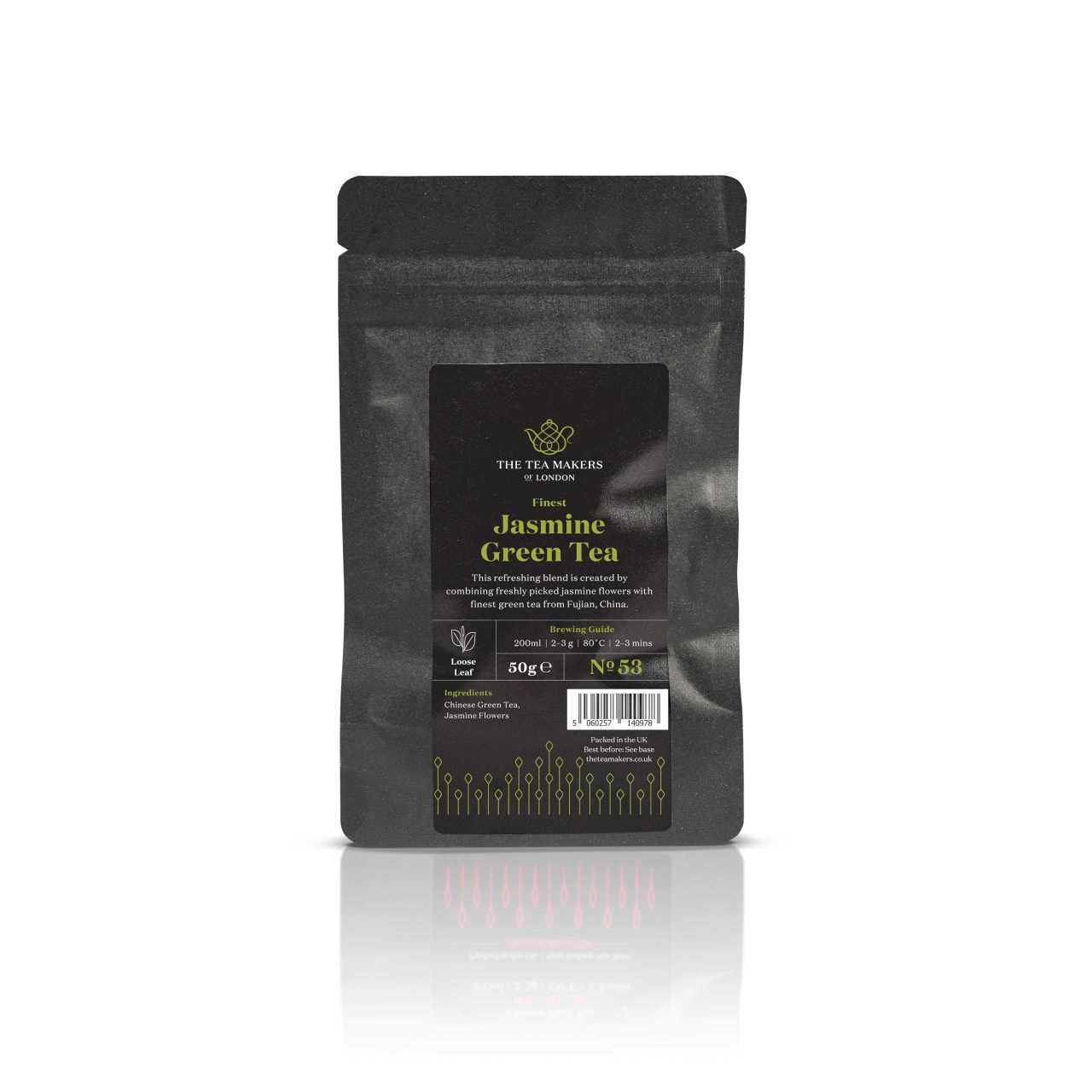 Natural Jasmine Green Loose Leaf Tea 50g Pack