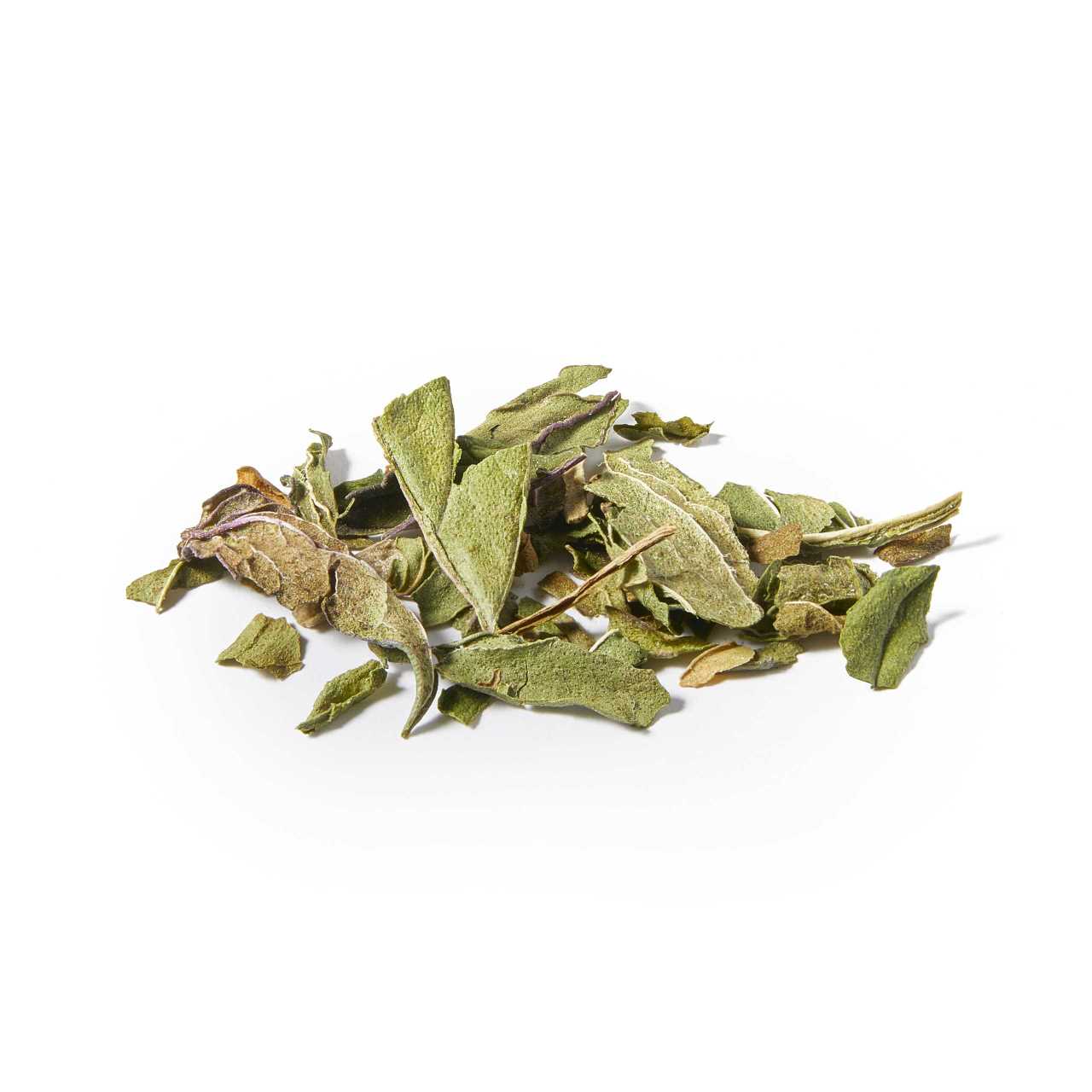 A macro pile of Peppermint Leaves Loose Leaf Tea
