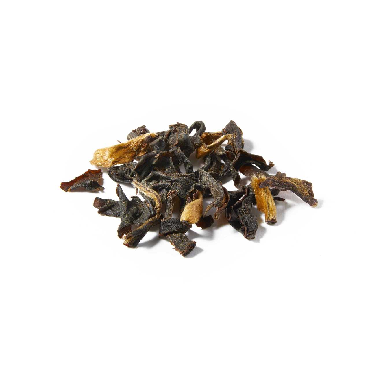 A macro image of Assam Manjushree Black loose Leaf Tea