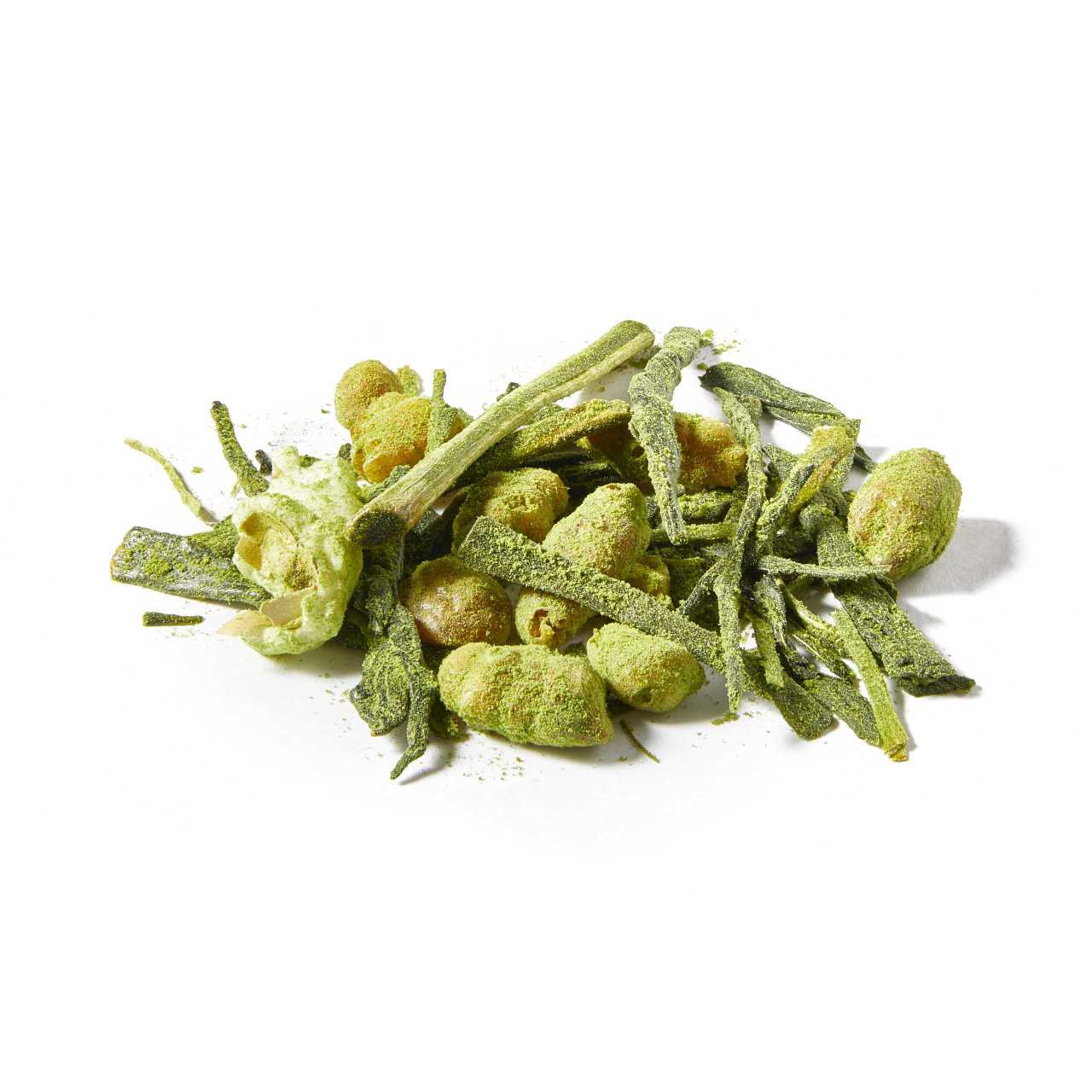 A macro pile of Genmaicha Iri Matcha - Loose Leaf Tea
