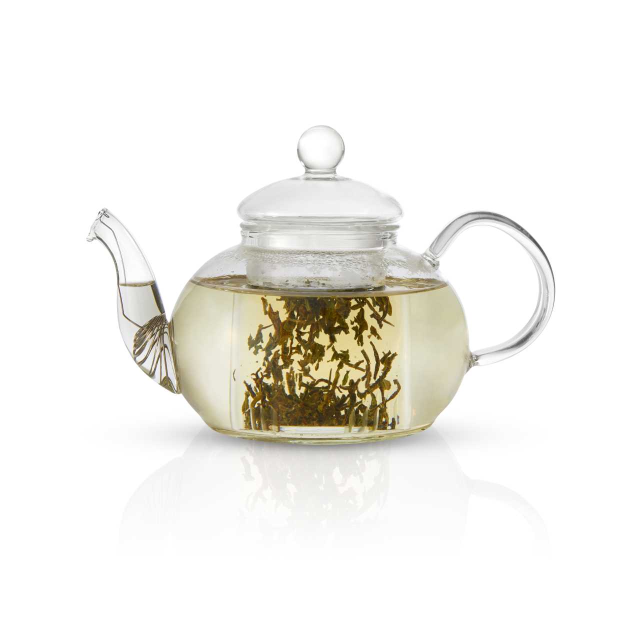 Classic Glass Teapot With Infuser - 800ml with loose leaf tea brewed